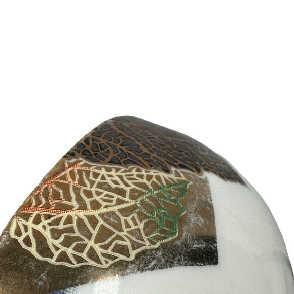 Kansai Fine China Japan Gold Rim Orange Leaves Rice Bowls Lot Of 3 Blue White - Picture 10 of 12